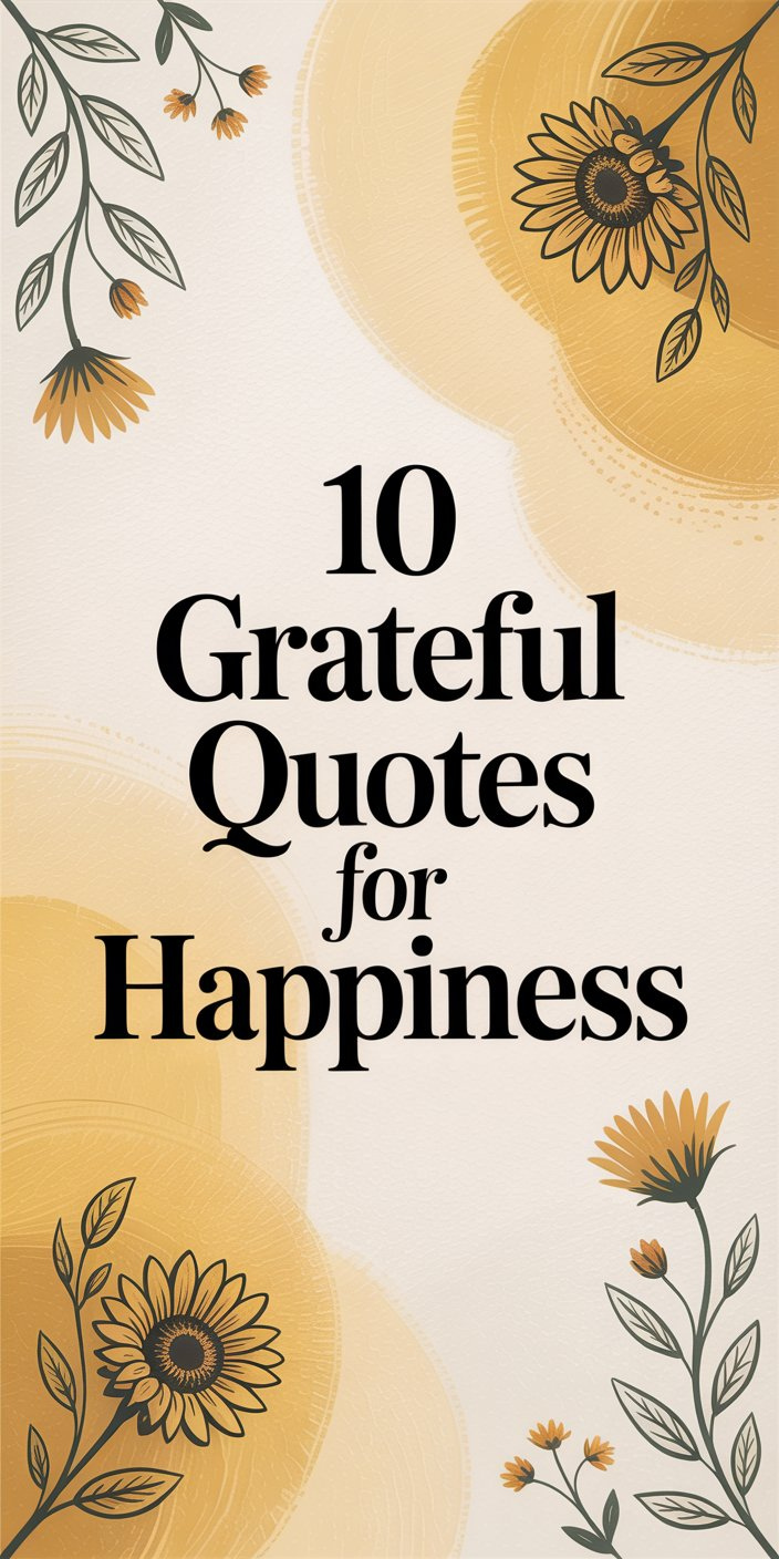 10 Grateful Quotes for Happiness 10 Grateful Quotes for Happiness