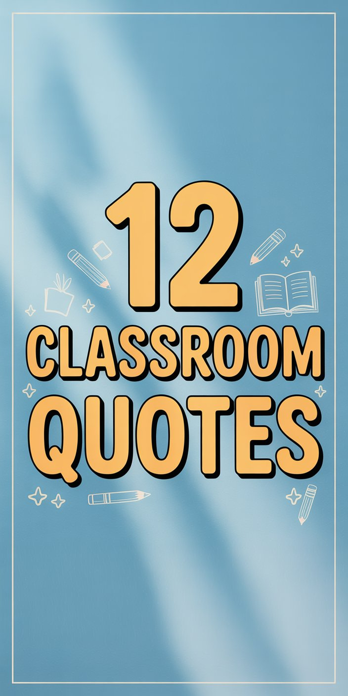 12 Classroom Quotes 12 Classroom Quotes