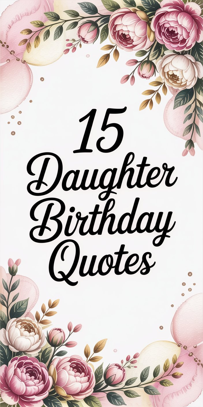 15 Daughter Birthday Quotes 15 Daughter Birthday Quotes