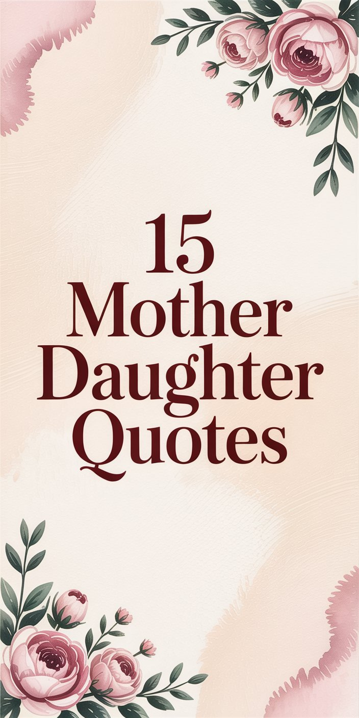 15 Mother Daughter Quotes 15 Mother Daughter Quotes