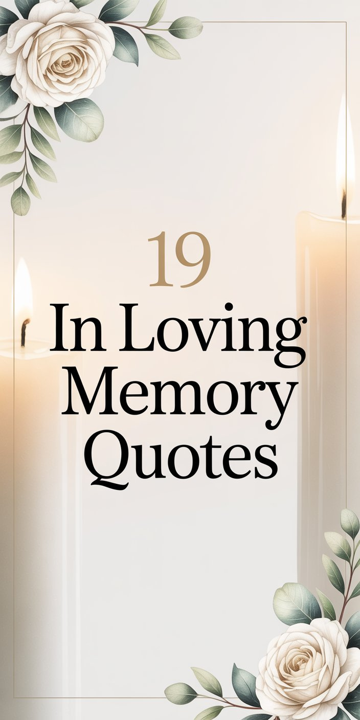 19 In Loving Memory Quotes 19 In Loving Memory Quotes