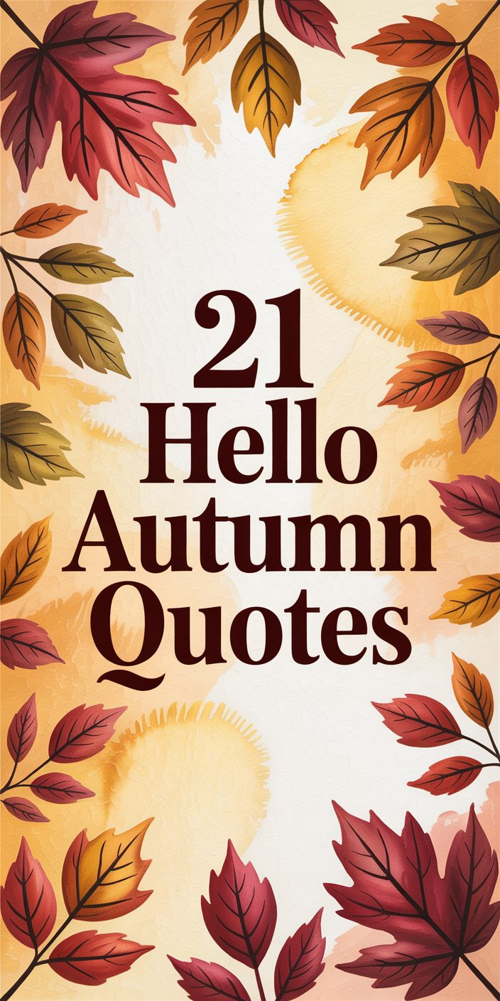 21 Hello Autumn Quotes 21 Hello Autumn Quotes