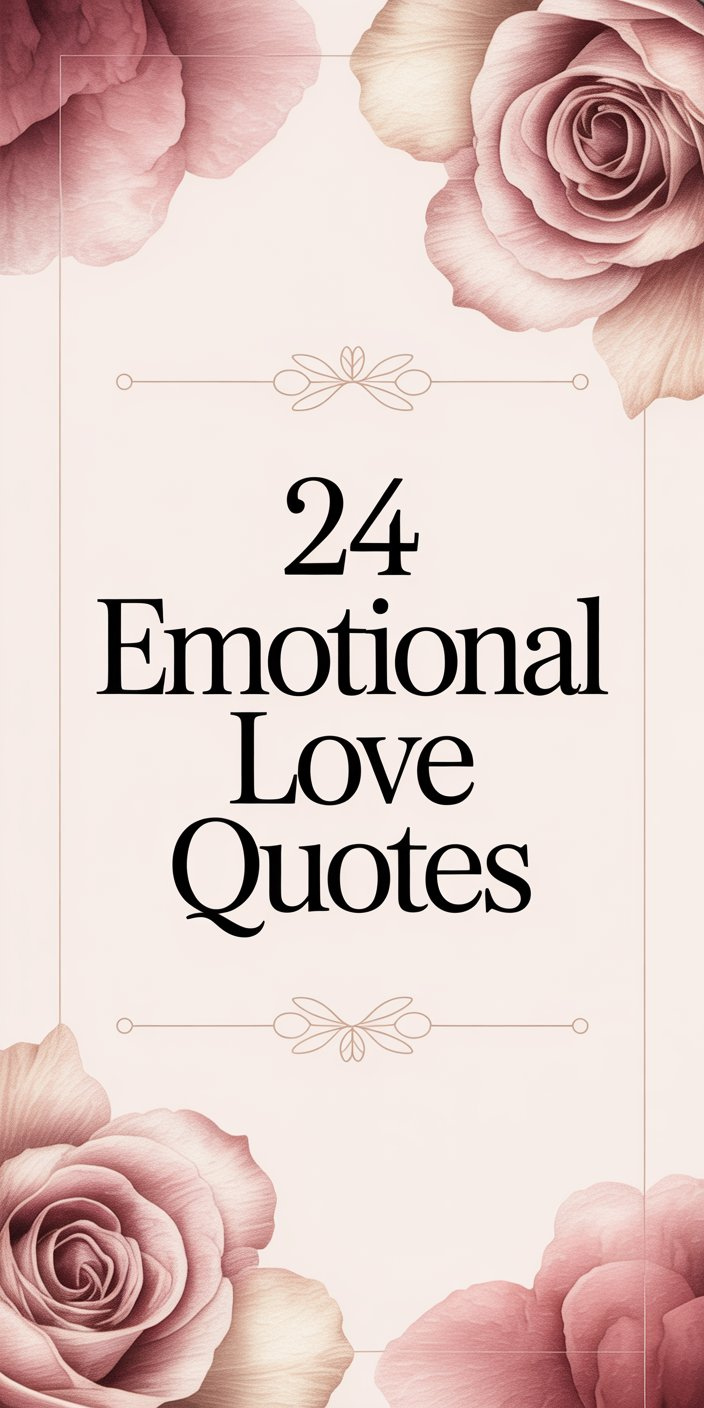 24 Emotional Love Quotes 24 Emotional Love Quotes