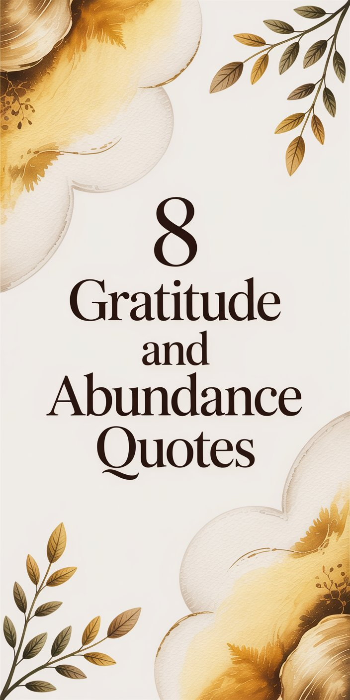 8 Gratitude and Abundance Quotes 8 Gratitude and Abundance Quotes